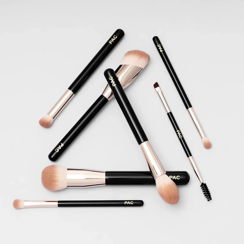 PAC Beginner Basic Face & Eye Brush Kit  Beginner-friendly brushes for seamless makeup application  Net Weight : 1N (7 Brushes)